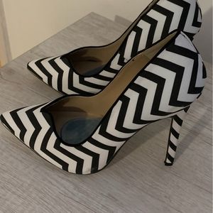 White and Black heels